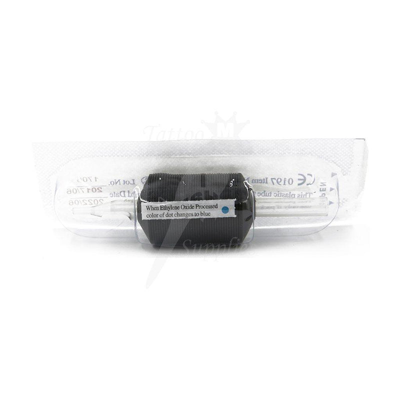 Disposable Tube with Rubber Grip RT09-1" Round Tip (20pcs) - Mavis Bush Tattoo Supplies