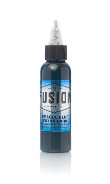 Fusion Opaque Blue Extra Dark 2oz (60ml) - Mavis Bush Tattoo Supplies