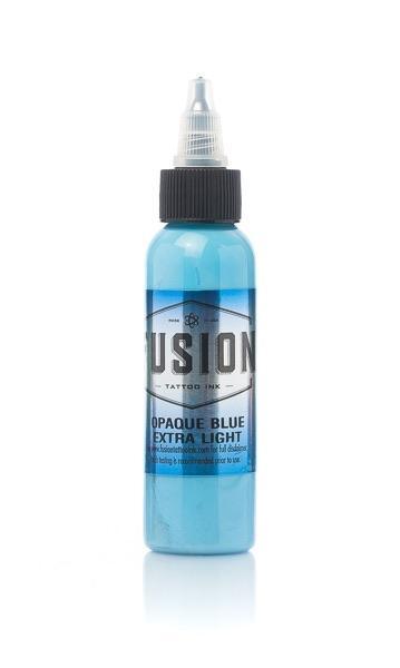 Fusion Opaque Blue Extra Light 2oz (60ml) - Mavis Bush Tattoo Supplies