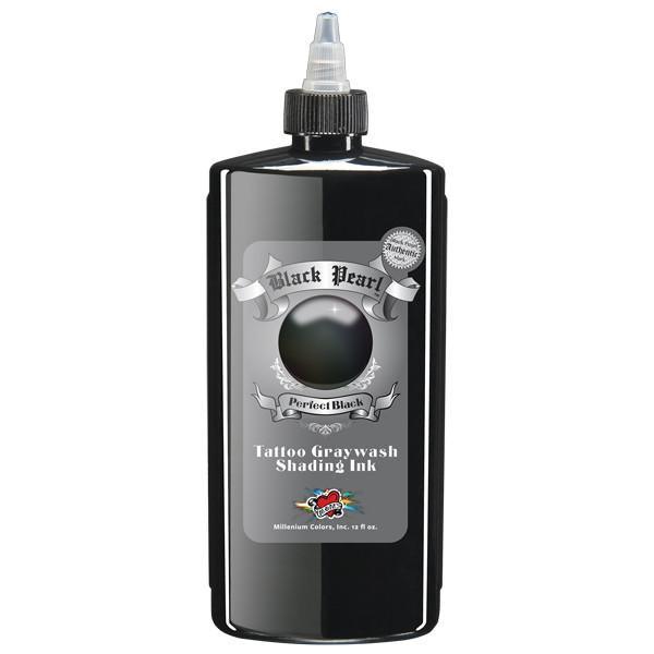 Inks MOMs Millennium Black Pearl Graywash 12oz (360ml) - Mavis Bush Tattoo Supplies