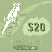 Mavis Bush e-Gift Card $20, only can be purchased online, birthday cards,Chirstmas cards