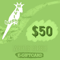 Mavis Bush e-Gift Card $50, only can be purchased online, birthday cards,Chirstmas cards